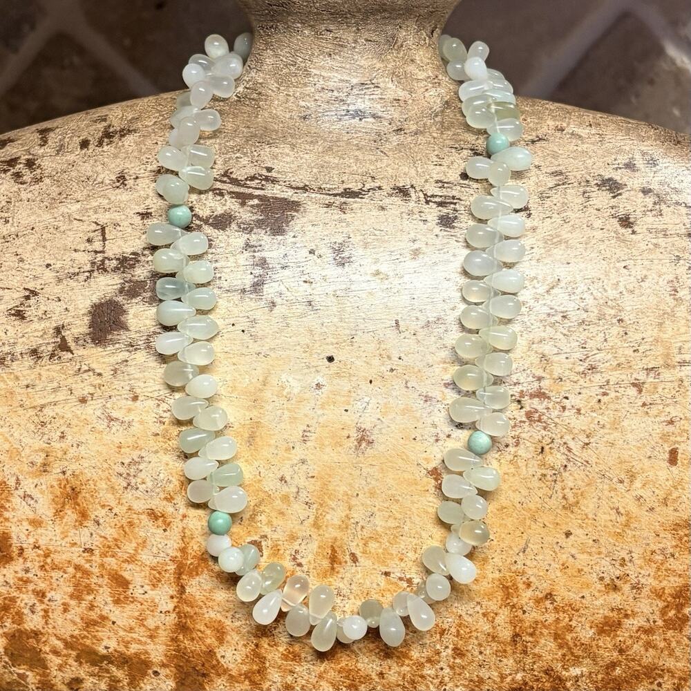 Jay King Necklace Sterling Silver, Serpentine(New Jade) & Green Turquoise
